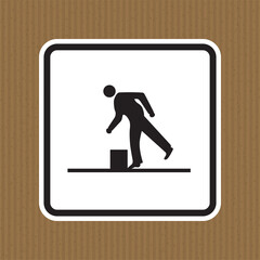 Beware Obstacles Symbol Isolate On White Background,Vector Illustration EPS.10