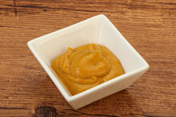 Mustard sauce in the bowl