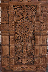 Inner view of Adalaj Ni Vav (Stepwell), or Rudabai Stepwell. Built in 1498 Five stories deep. Adalaj, Gujarat, India