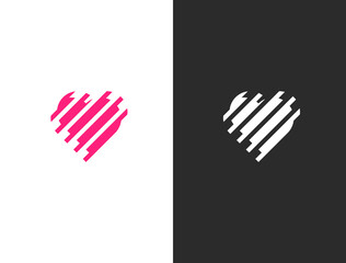 Heart shape logo icon design.