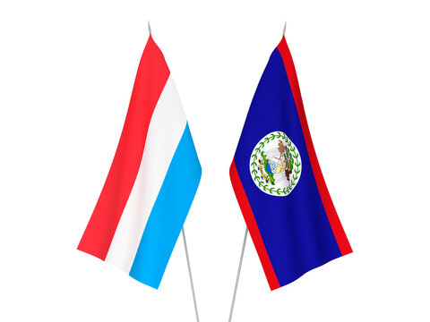 Luxembourg and Belize flags