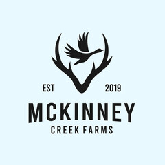 abstract hunting logo. deer icon