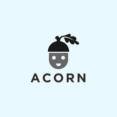 abstract acorn logo. cartoon icon