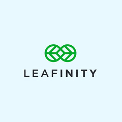 abstract leaf logo. eco icon