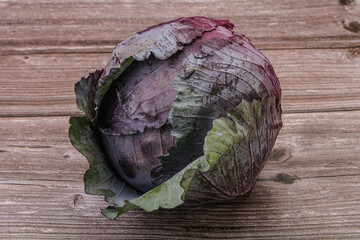 Natural ripe Organic violet cabbage