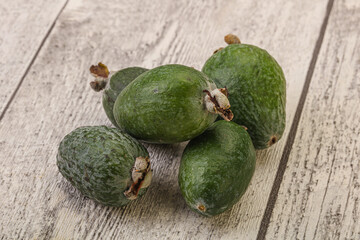 Tropical green sweet fruit Feijoa