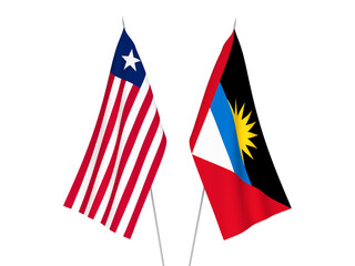 Antigua and Barbuda and Liberia flags