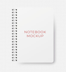 Realistic vector notebook mockup