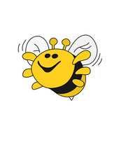 Pszczoła wesoła - wektor