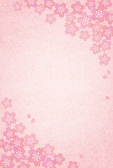 桜背景　和紙