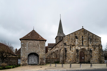 Fototapeta premium Eglise Saint-Patrocle à Colombier, Allier, Auvergne
