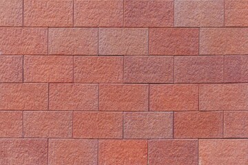 Vintage brown stone brick wall pattern and background seamless