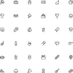 icon vector icon set such as: dome, pan, abstract, fruit, plastic, foodstuff, clip art, full, caffeine, mustache, porcini, mustard, cookie, ham, steak, clear, whole, bird, morning, cinnamon