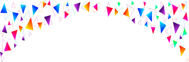 Confetti triangle colorful background vector illustration