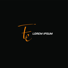 Fe design initials isolated black logo