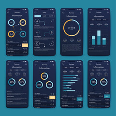 Modern infographic vector elements for business brochures. Use in website, corporate brochure, advertising and marketing..
