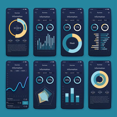 Modern infographic vector elements for business brochures. Use in website, corporate brochure, advertising and marketing..