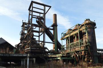 Fototapeta na wymiar Alte Industrie, Stahlwerk in Dortmund, Deutschland
