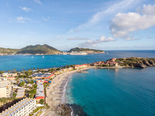 The caribbean island of St.Maarten landscape and Citiscape. Great bay city  located in the Caribbean island of St Maarten. 