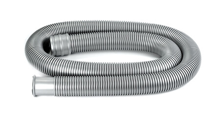 Corrugated pipe for washing machine isolated on white background