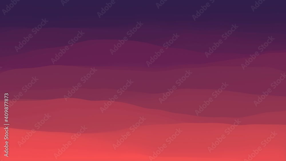 Poster colored wavy background. 3d rendering loop animation. simple modern design 4k