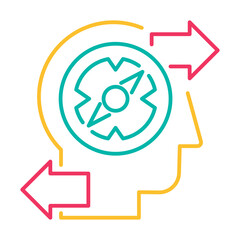 Finding problem solution thin line vector icon