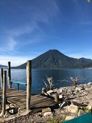 Lake and Volcano