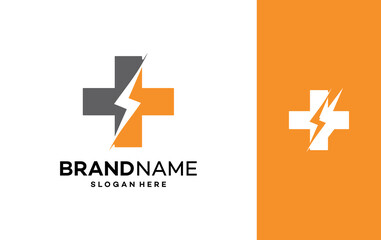 Medical Thundher Icon Logo Design Element