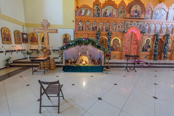 Interior of the Transfiguration Cathedral. Built in 1897. Zelenogradsk, Russia