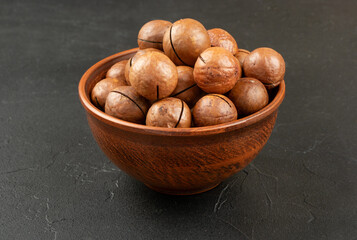 Macadamia nuts in bowl