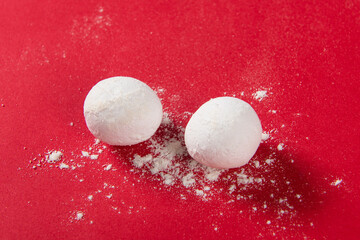 raw glue pudding or tangyuan .Chinese Lantern Festival food.