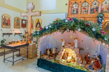 Interior of the Transfiguration Cathedral. Built in 1897. Zelenogradsk, Russia