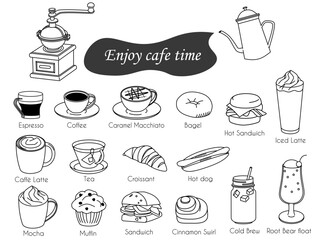 Cafe icon drink food simple line