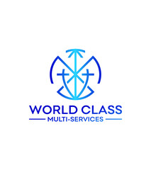 World class multi services logo template, vector logo for business and company identity 