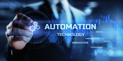 Automation of business and industrial process. Innovation technology concept.