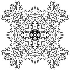 Vector abstract floral ethnic ornamental illustration