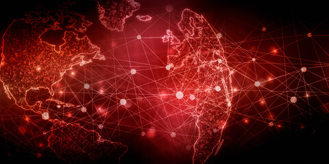 2d illustration world map abstract background
