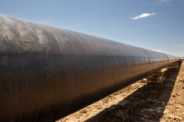 Construction of gas pipeline. New energy pipeline construction