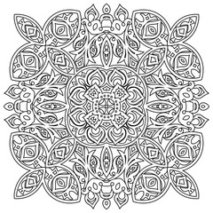 Vector abstract floral ethnic ornamental illustration
