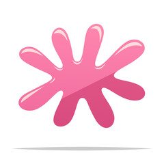 Obraz premium Chewing gum splatter vector isolated illustration