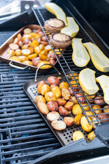 Grilling potatoes