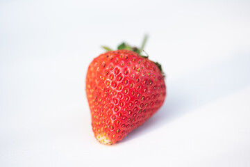 Close up strawberry on white background.