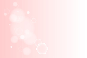 背景 ボケ 六角形  hexagon bokeh on pink background blurred light	