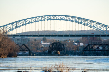 Fototapeta premium Winter shot of Middletown Connecticut
