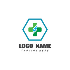 Cross medical Logo Template vector symbol nature