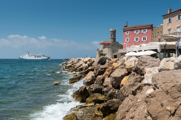Old Piran town on the Adriatic sea © LukaszB
