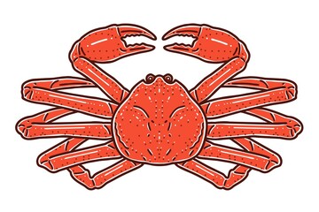 Snow crab. Colored vector illustration.
