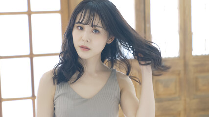 Fototapeta premium 女性のヘアケアイメージ 
