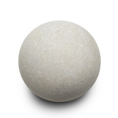 Pebble. Smooth red  sea stone isolated on white background with shadows, clipping path  for...