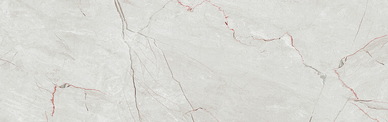 Grey mist marble texture background with pink curly veins, panoramic marbling texture design for ceramic tile, banner, wallpaper, website, packaging design and décor home tile.